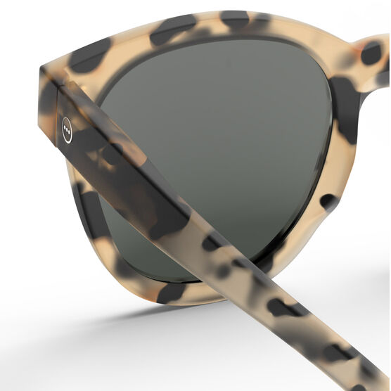 Oversized light tortoiseshell  square sunglasses